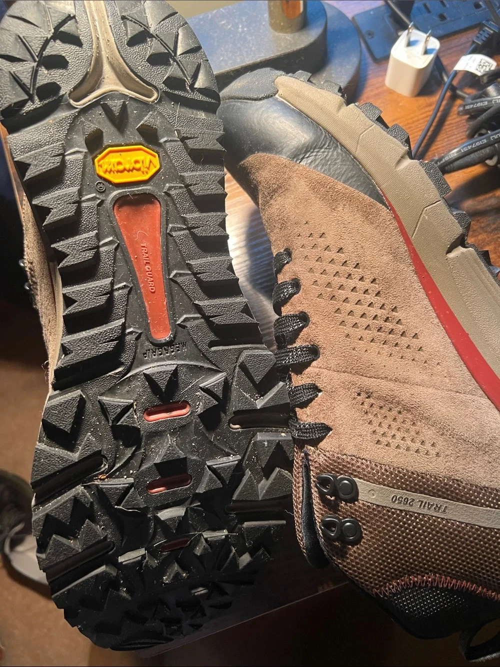 Danner Brown Suede Men's Hiking Boots with Black Accents